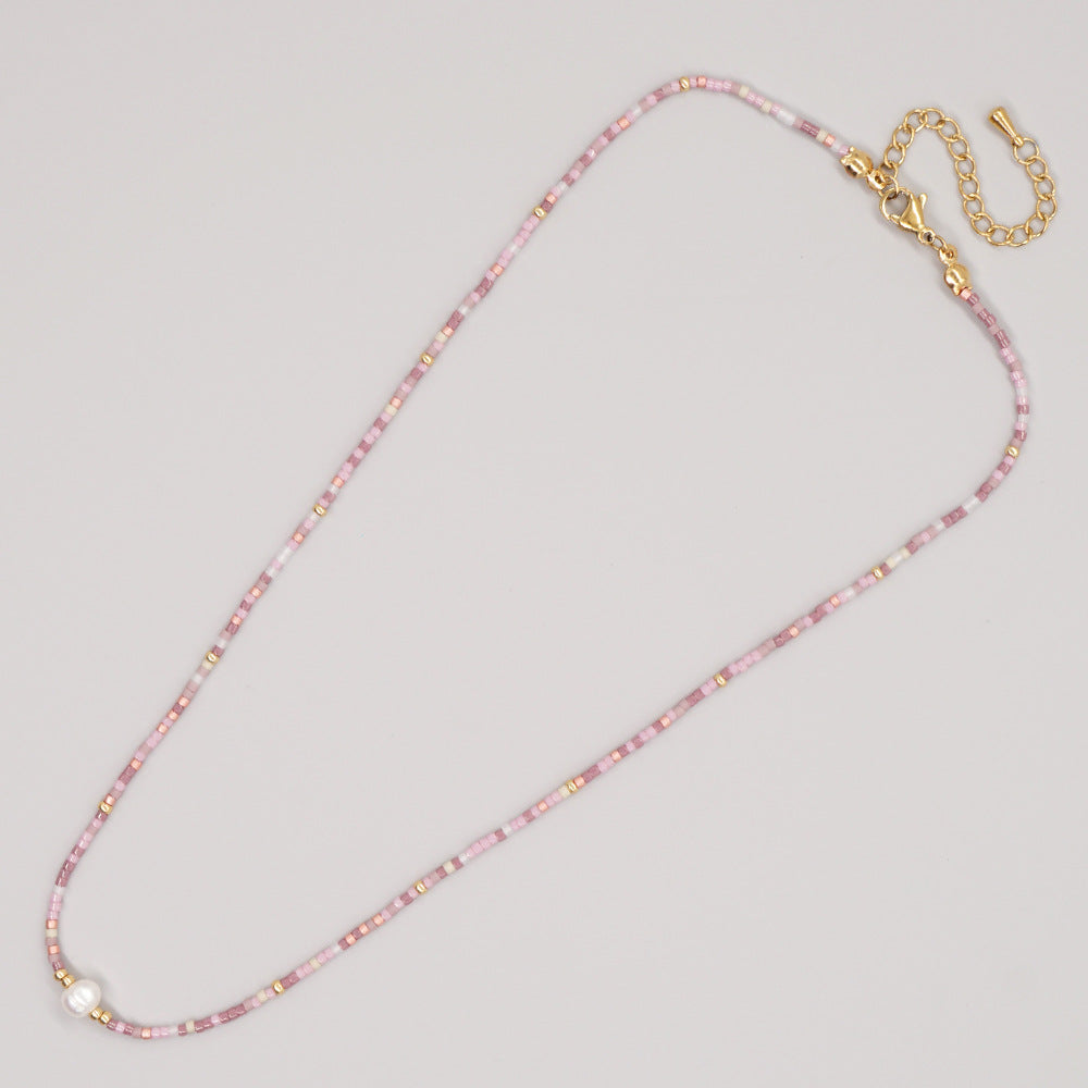 Wholesale Boho Style Handmade Beaded Glass Necklace